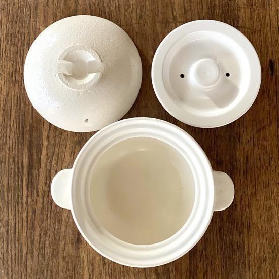 長谷園 かまどさんプレミアム 二合炊き 白 土鍋 新品未使用