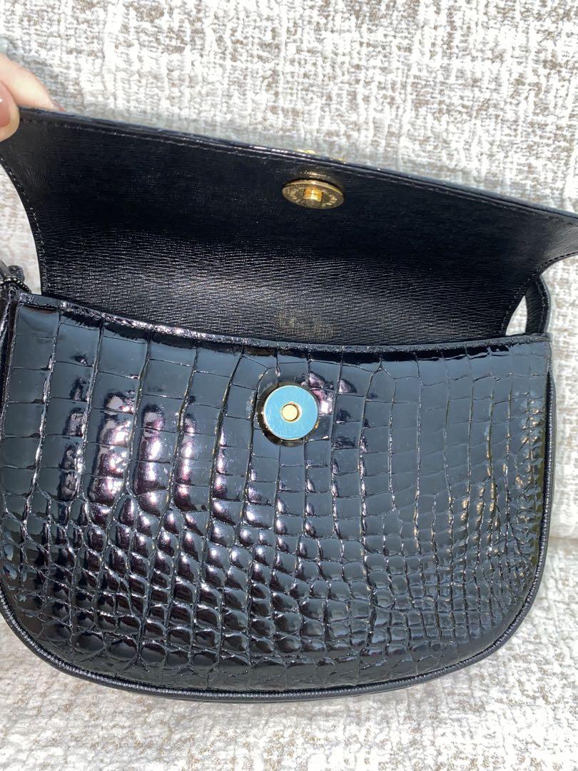 ☆極美品☆ JRA認定クロコダイルショルダーバッグ　シャイニング加工
