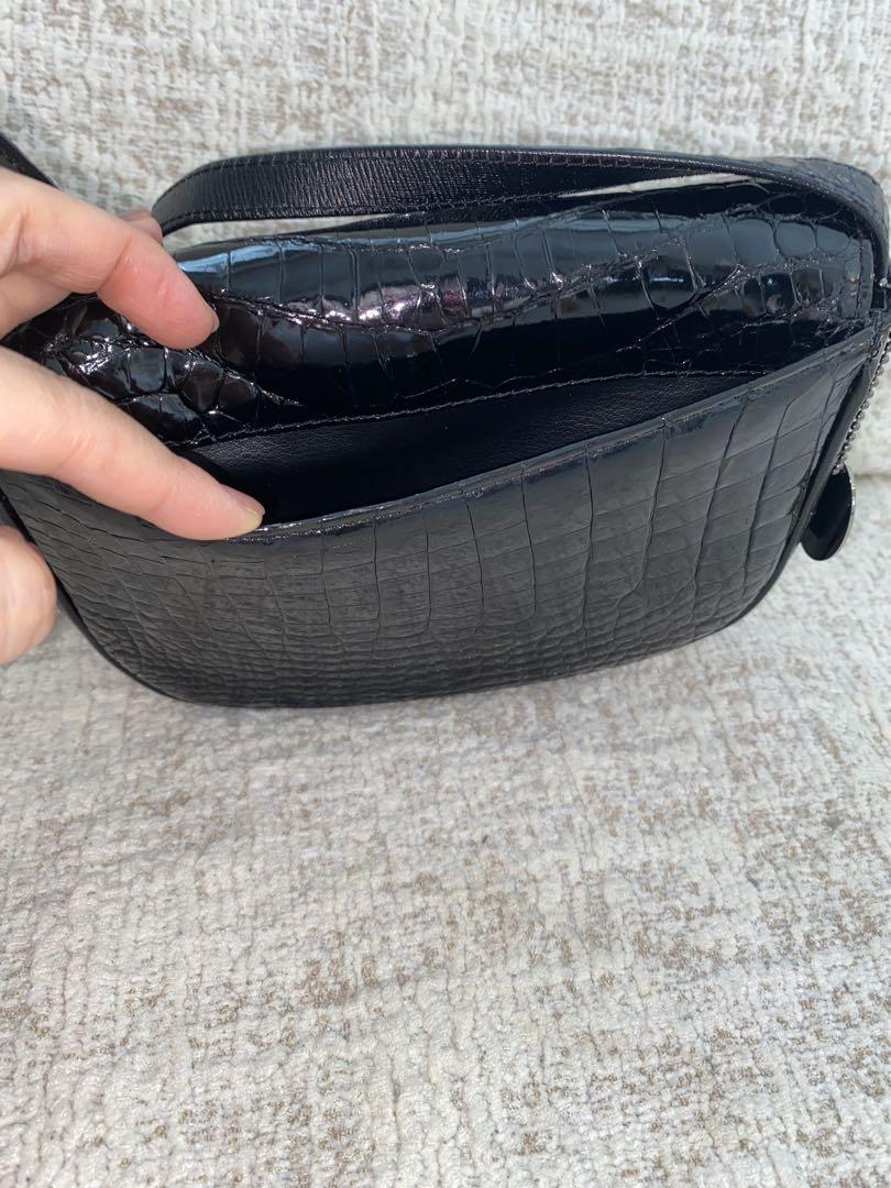 ☆極美品☆ JRA認定クロコダイルショルダーバッグ　シャイニング加工