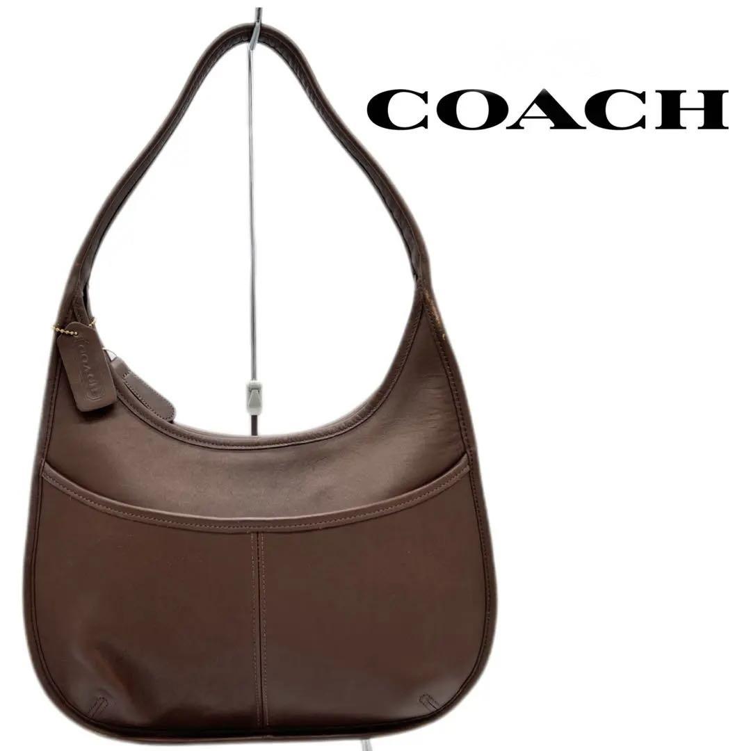 COACH●極美品 オールドコーチ ショルダーバッグ グラブタンレザー ブラウン