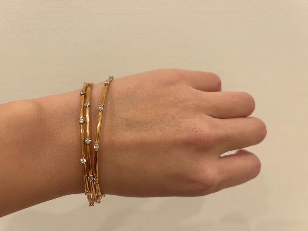 お礼や感謝伝えるプチギフト 極美品】スワロフスキー バングル アクセサリー