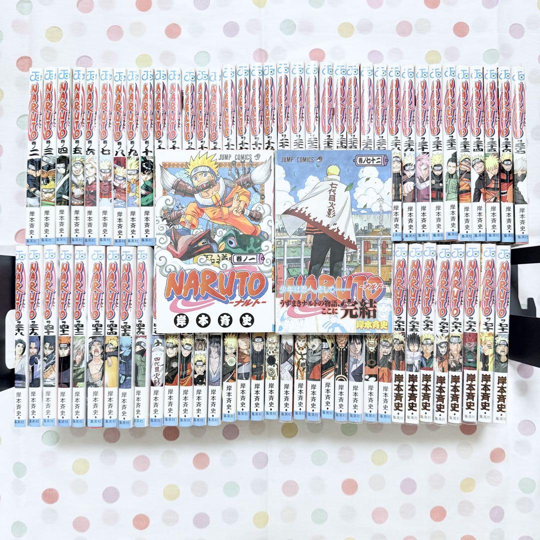 【匿名配送】NARUTO ナルト 全72巻+外伝 漫画 全巻セット【送料無料】 全巻】NARUTO ナルト 全72巻 ☆外伝付き 初版46冊 完結セット