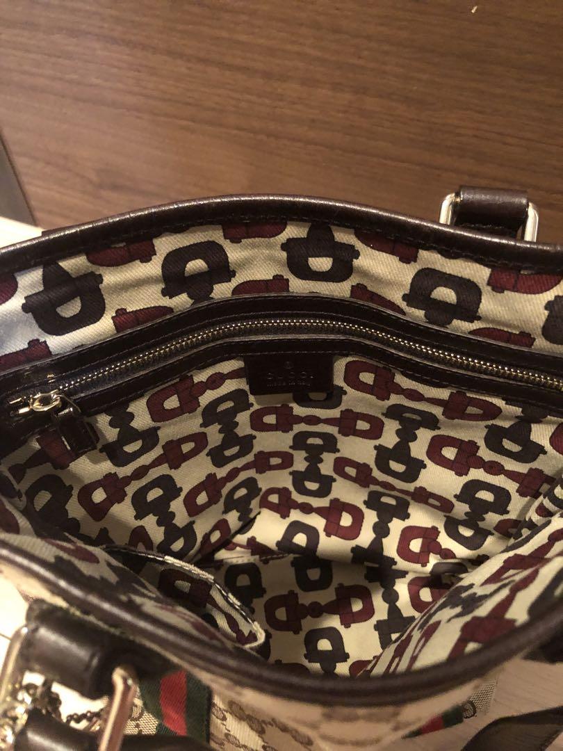 極美品 GUCCI トートバッグ シェリーライン GGキャンバス クリスタル