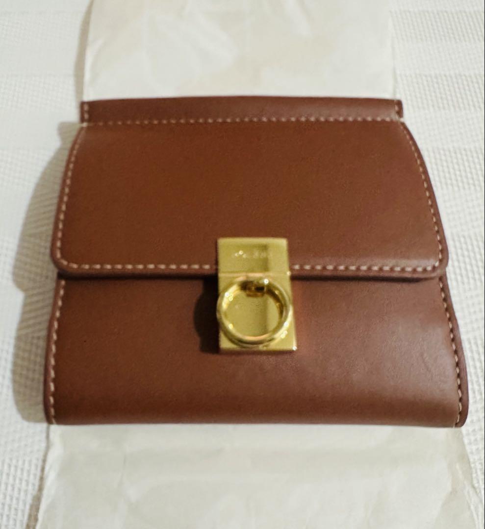 【最安】ポレーヌ POLENE 財布 コニャック
