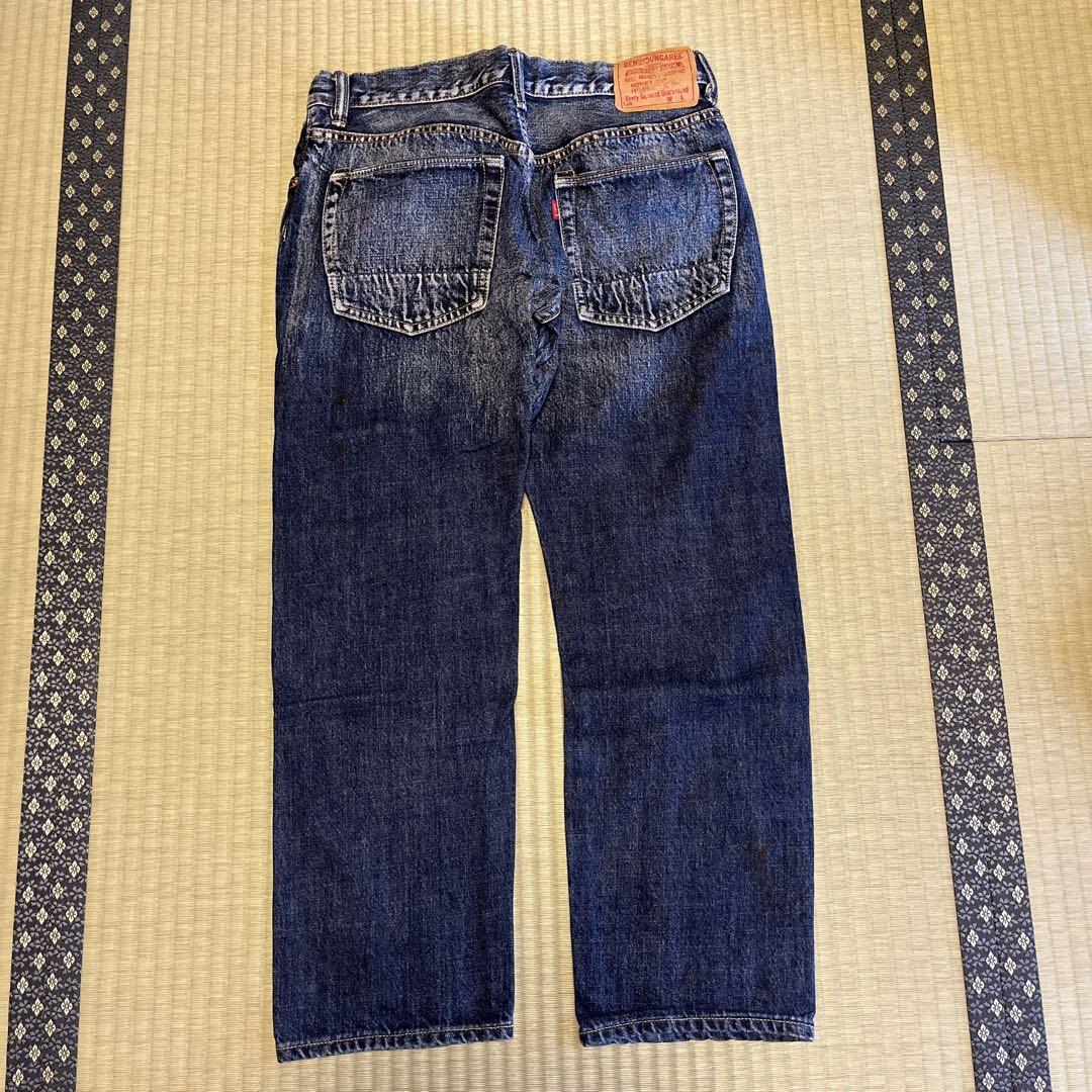 ♤新品未使用♤デニムダンガリー/ワッペン ペンキ汚しパンツ