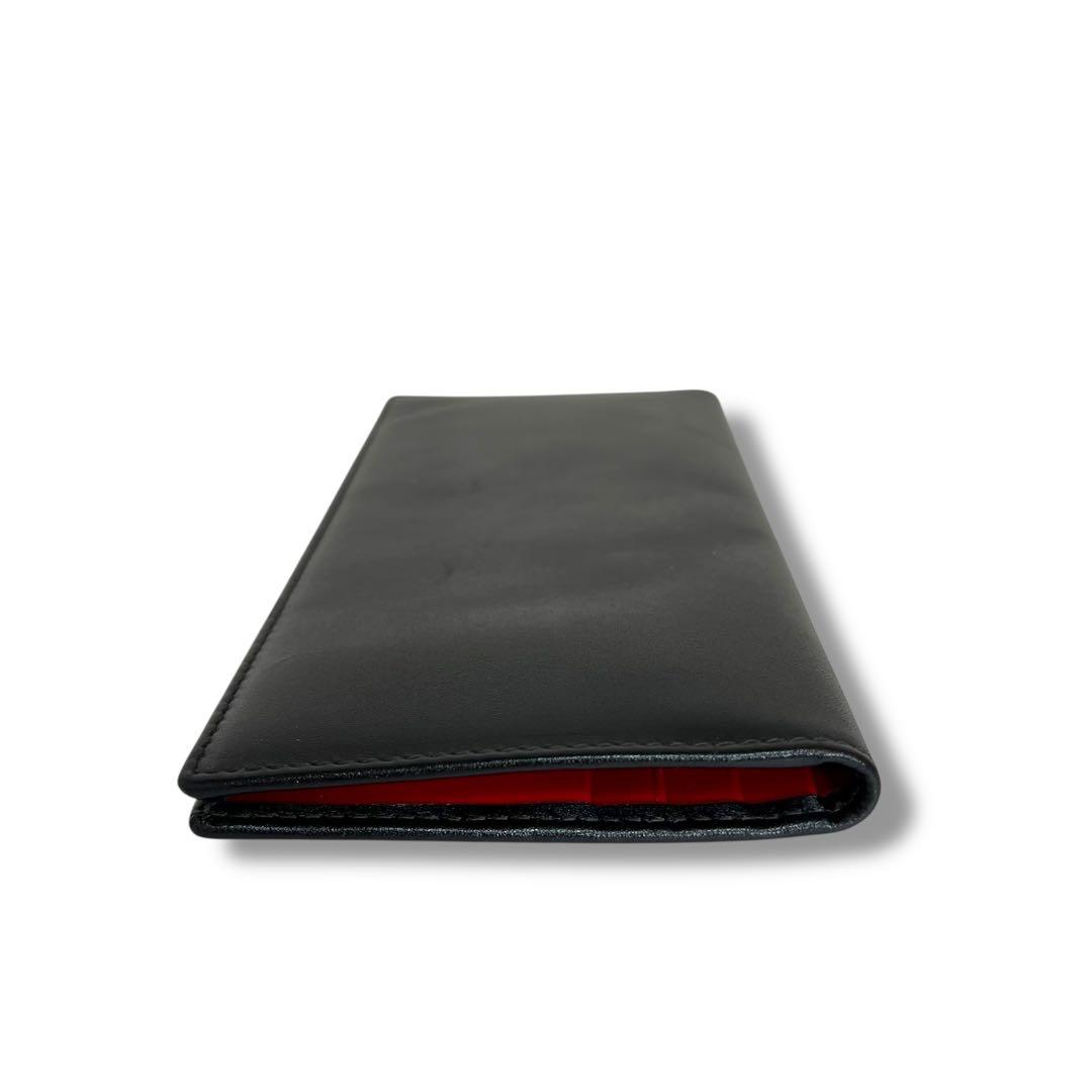 美品 ETTINGER 長財布 レザー ブラック レッド メンズ レディース