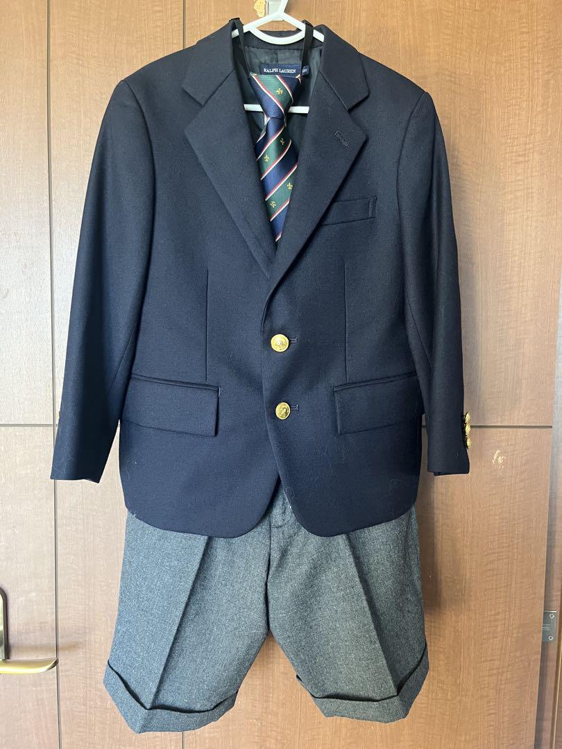 ラルフローレン120 130 ネイビー ブレザー グレー ショートパンツ セット