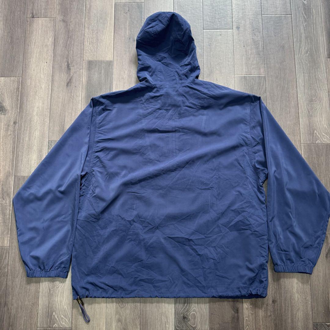 【美品】90s St.John's Bay アノラックパーカー ネイビー XXL 90's~ ビンテージ【J-crew】【オールドJクルー】【紺×白ライン