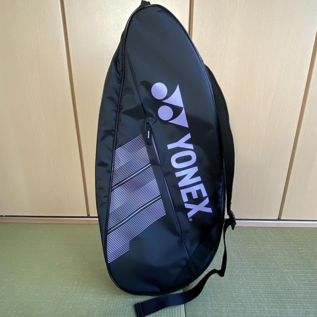 いいネット通販 - 全国送料無料でお届けします 美品】YONEX ラケットバッグ バドミントン テニス 6本 黒 紫 バッグ