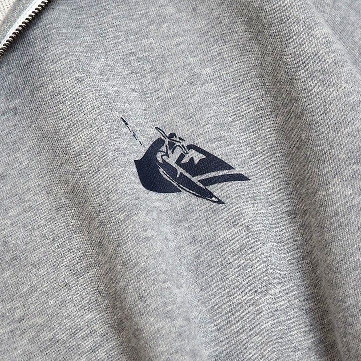 新品 クイックシルバー ハーフジップ スウェット ヴィンテージ風 ゆるめ 灰 M