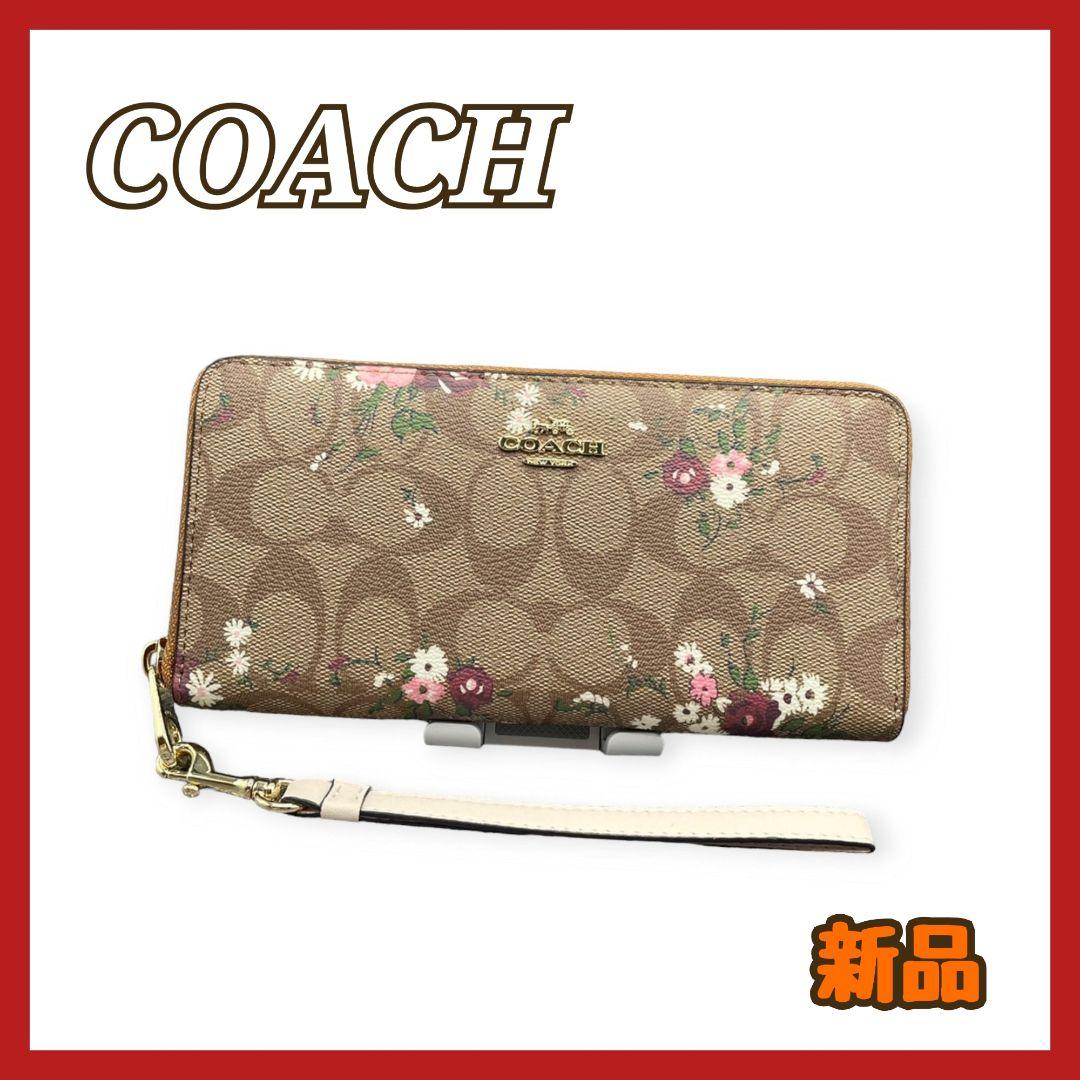 COACH コーチ.長財布 シグネチャー 花柄 レディース 新品 088