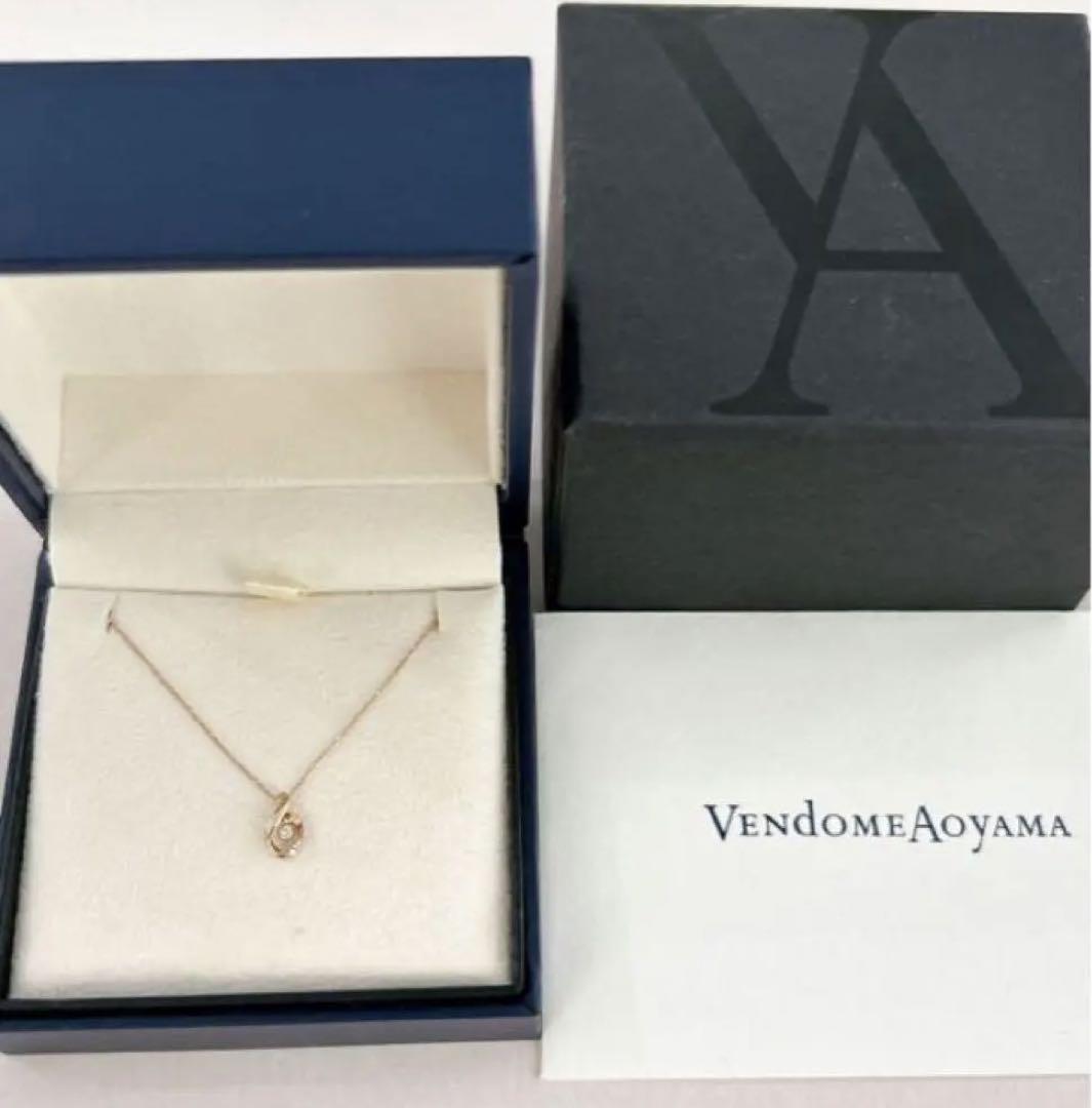 Vendome Aoyama K18 PG ダイヤモンドネックレス