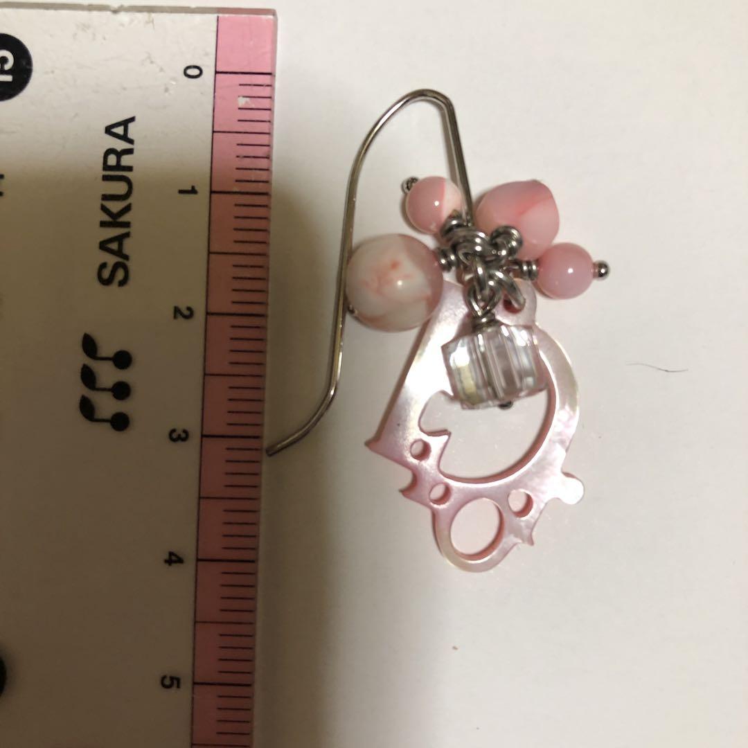 ディオール　ピンク シェル ピアス