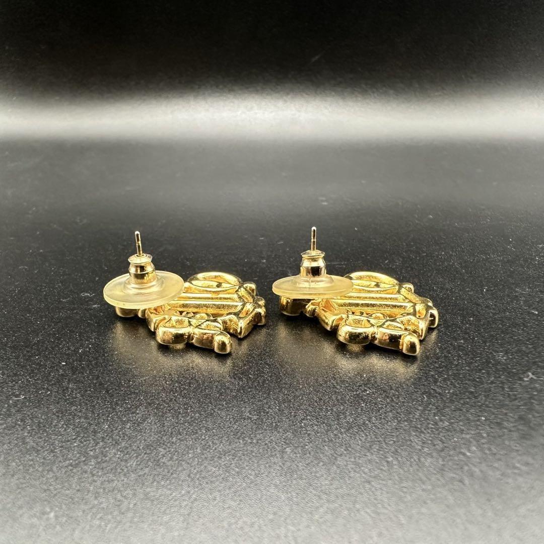 ★決算特価商品★ 極美品✨ Dior ピアス CD ロゴ ラインストーン 希少 刻印 970 アクセサリー