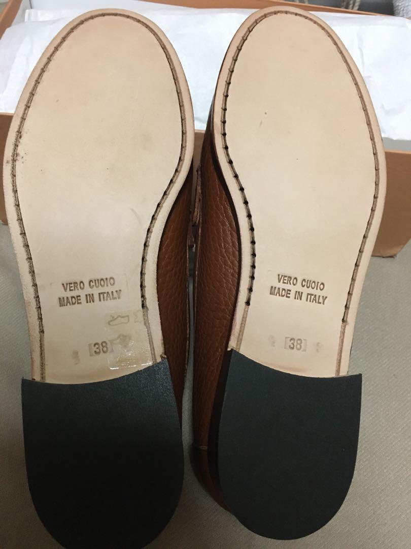CORSO ROMA 9 レザー ビットローファー 38 ブラウン 新品