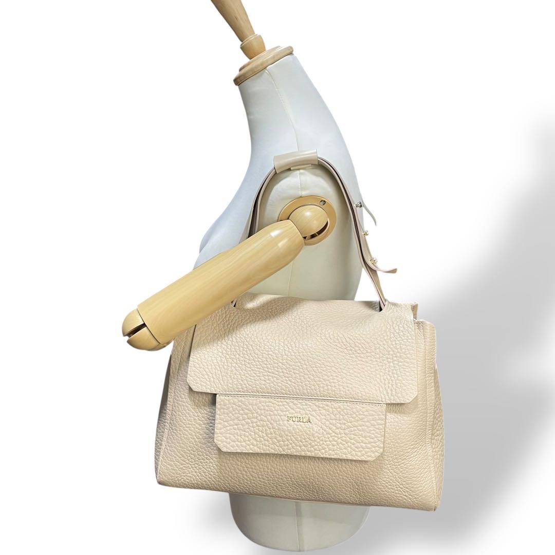 極美品 フルラ ワンショルダーバッグ トートバッグ レザー 本革