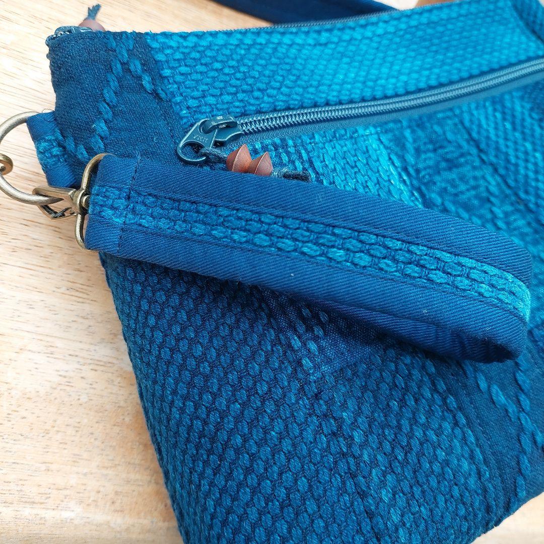 古布藍染木綿二重剣道着　ショルダーバッグ　ハンドメイド