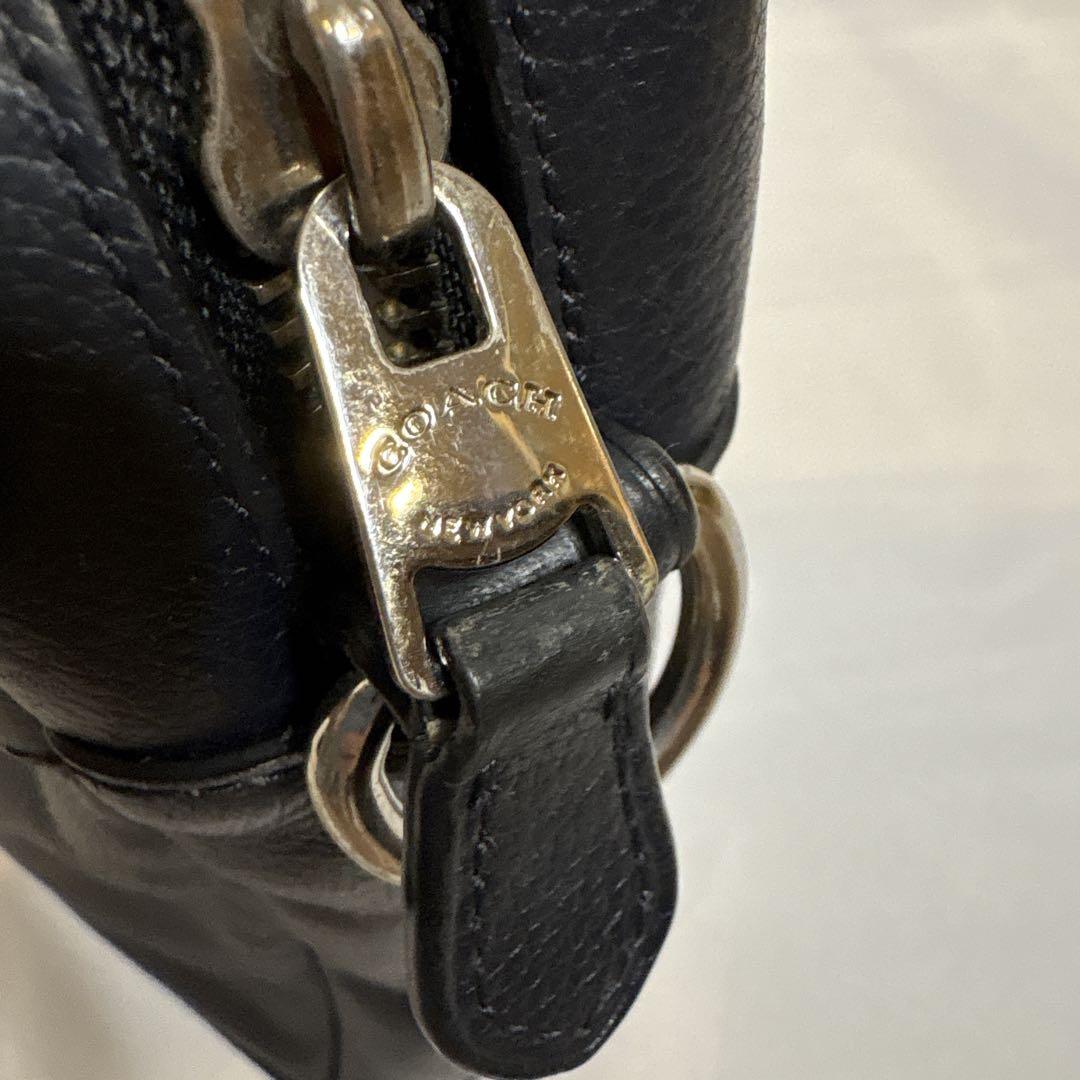 COACH コーチ レザー ビジネスバック F54801 ネイビー