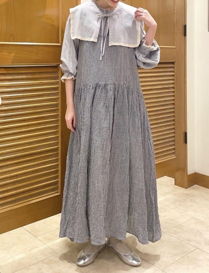 ゆべし×Samansa Mos2】2点セット 付け襟ブラウス、ワンピース