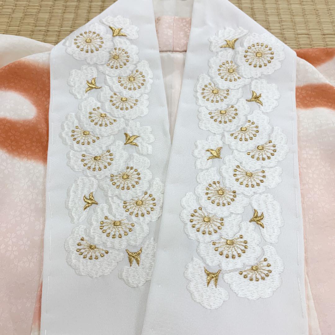 ー品販売  正絹 長襦袢 小桜にエ霞 半襦袢 着物・浴衣