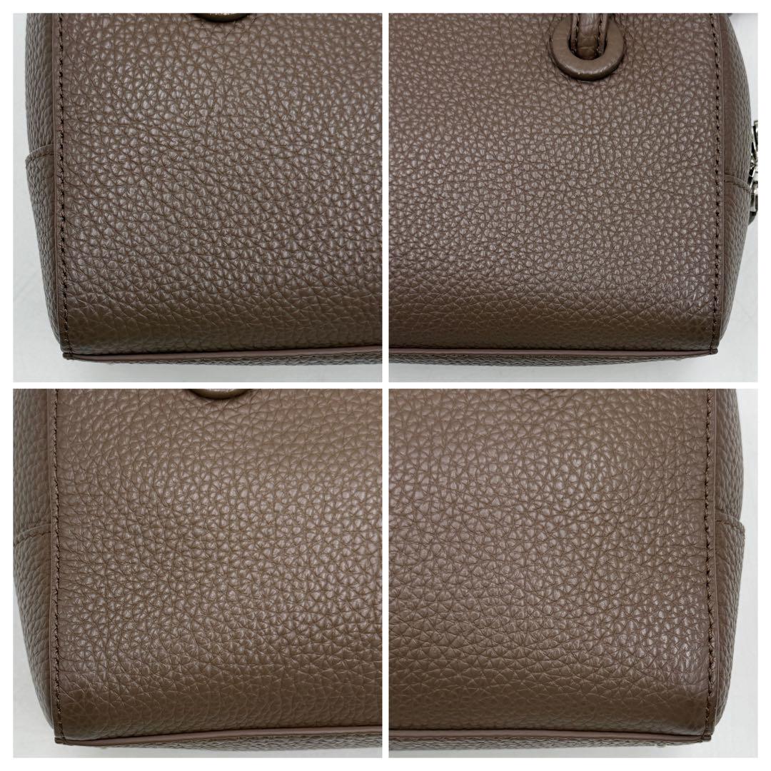 美品】ヴァジック ハンドバッグ アペロ ミニミニ レザー シボ革