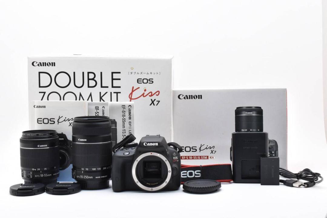■ほぼ新品 S数123回■ キャノン Canon Kiss X7 ダブルズーム Amazon | Canon デジタル一眼レフカメラ EOS Kiss X7 ダブル
