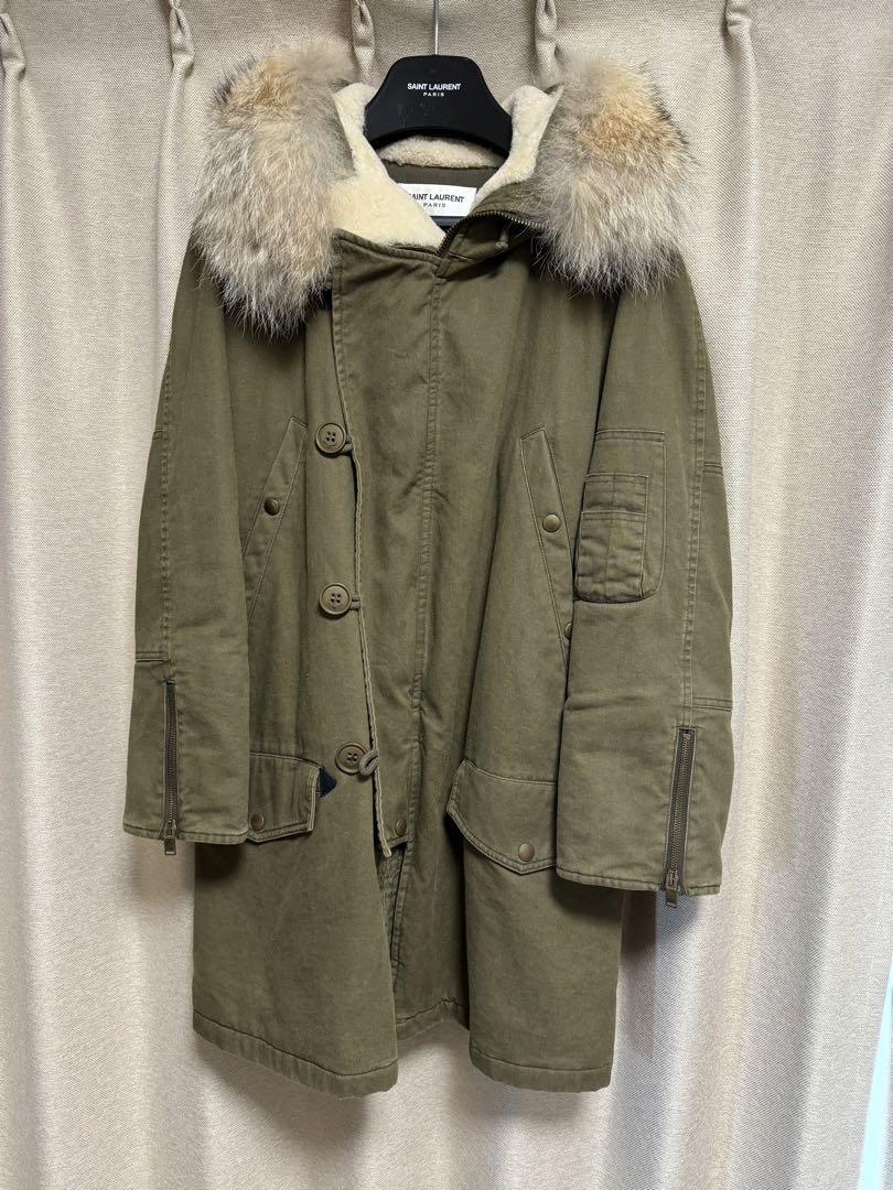 レア 国内正規品 サンローラン モッズコート エディ ファー 画像2