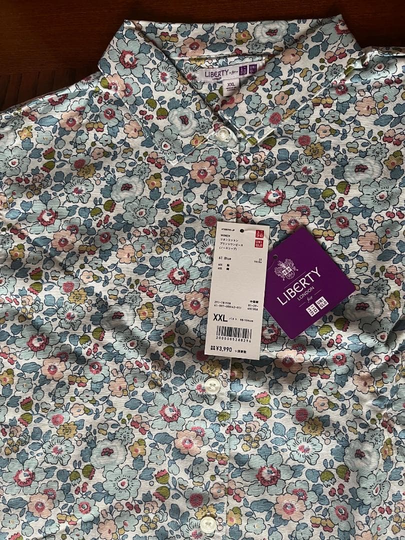 新品　ユニクロ　リバティコラボ　ワンピース　XXL
