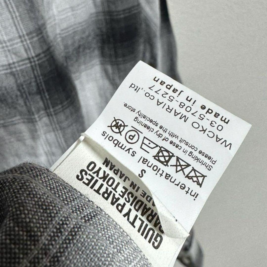 WACKO MARIA OMBRAY CHECK OPEN COLLAR SHI WACKO MARIA OMBRAY CHECK OPEN COLLAR SHI