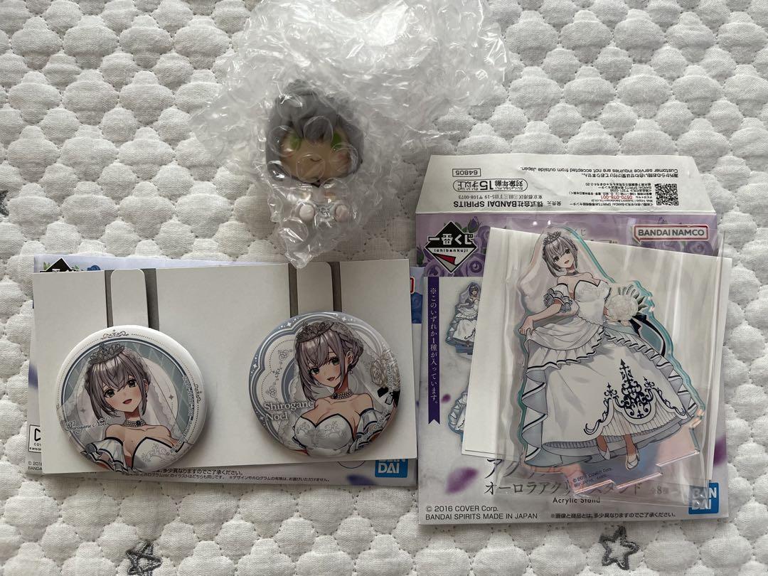 ホロライブ一番くじ ちょこのっこ 白銀ノエル 缶バッジ アクリル
