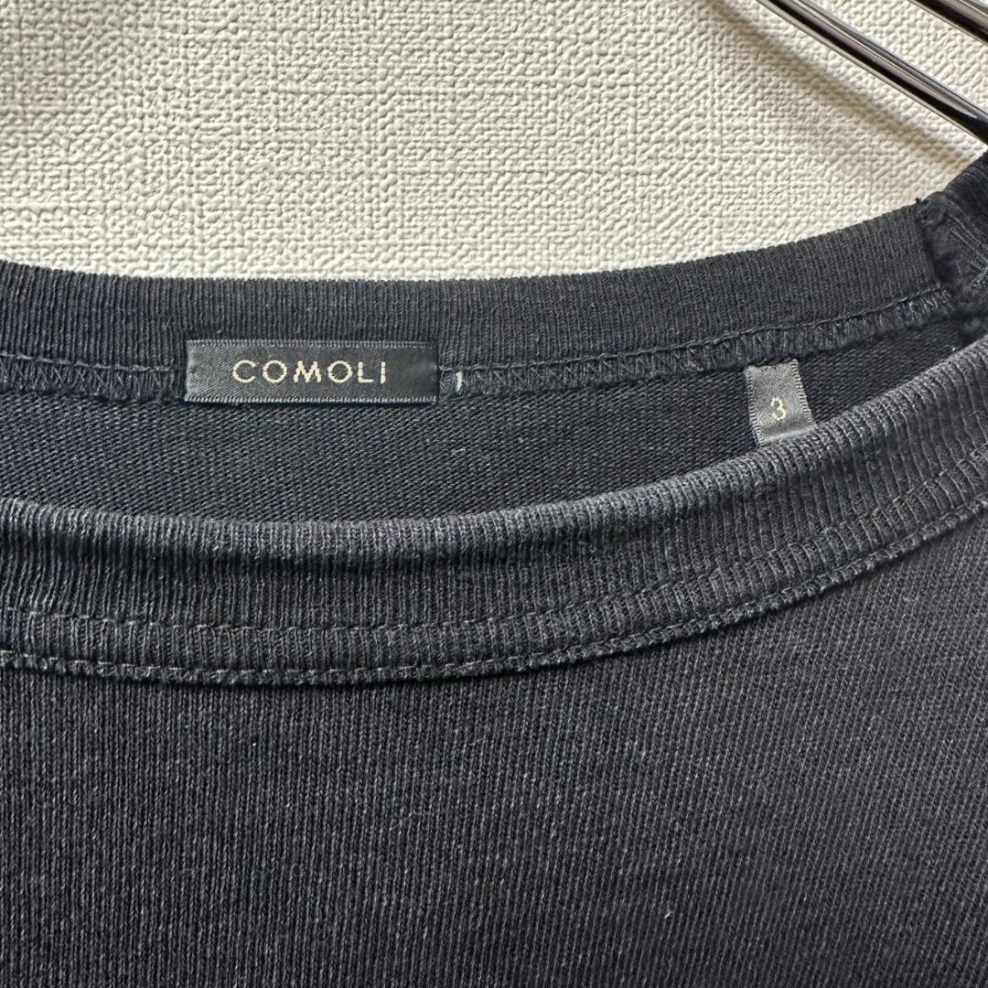 COMOLI 25SS コットンジャージ ベースボールTシャツ size3