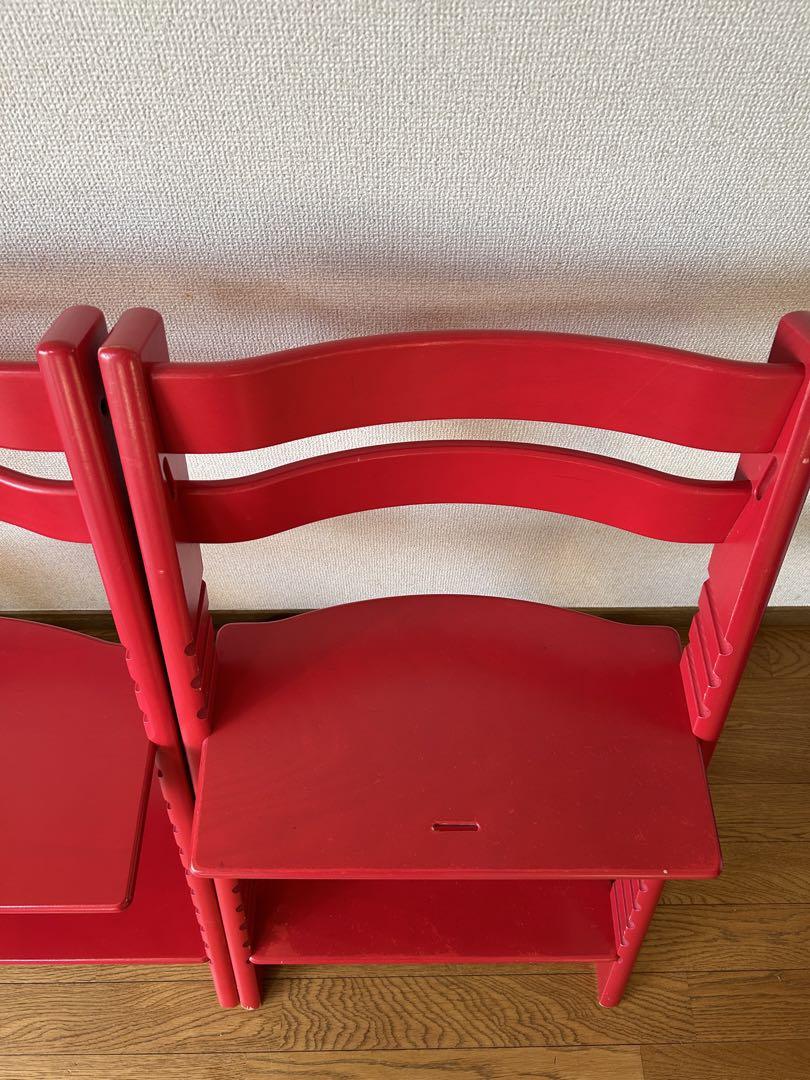 【引取限定】２台セットSTOKKE ストッケ トリップトラップ 赤 引取限定】2台セットSTOKKE ストッケ トリップトラップ 赤