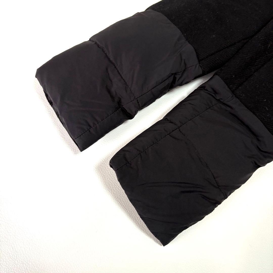 高級ダウン*HERNO ヘルノ 異素材 ドッキングダウンコート 黒 40 高級ダウン*HERNO ヘルノ 異素材 ドッキングダウンコート 黒 40