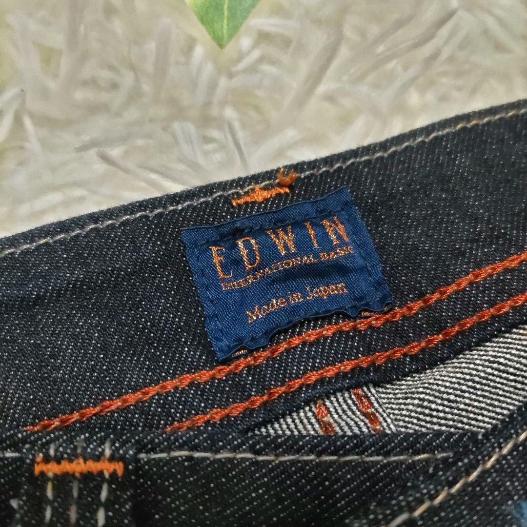 【未使用】EDWIN　レディース　ストレッチ ストレートデニム　W30　濃紺
