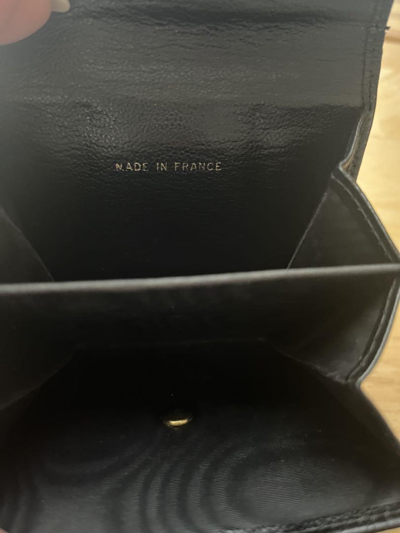 【角スレあり】CHANEL シャネル ココマーク 3つ折 財布 レザー 黒