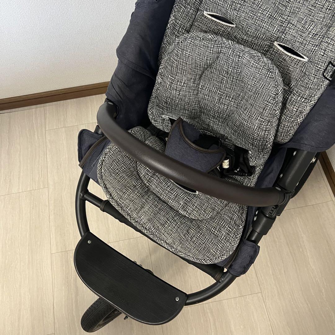 【美品】エアバギーココブレーキEX　テクスチャーデニム　Airbuggy AIRBUGGY - #エアバギー ココブレーキモデルEX#テクスチャー