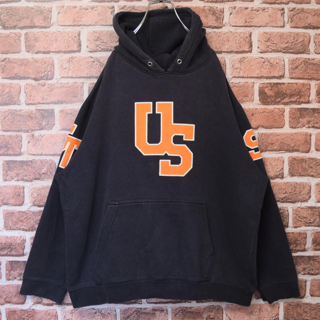 059【人気即完売品】ステューシー♧ビッグロゴ　USA製ブラックパーカー 楽天市場】ステューシー スウェットパーカートップス ロゴ プル