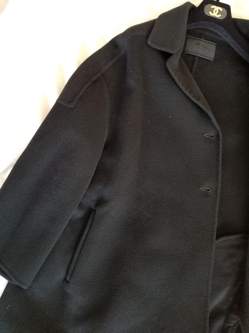 最終セール ダブルフェイス ブラックコート b8lN7-m47107003273 PRADA プラダ 限定25%OFF