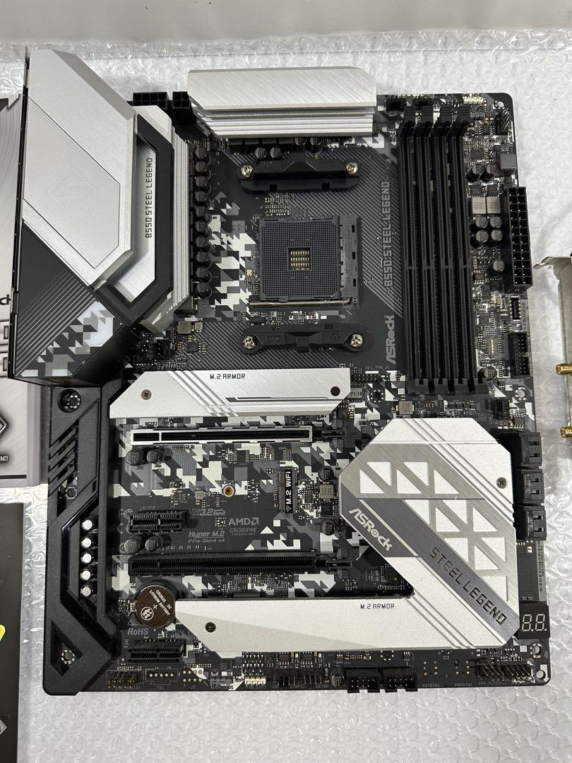 ASRock B550 STEEL LEGEND マザーボード オマケ付き - メルカリ