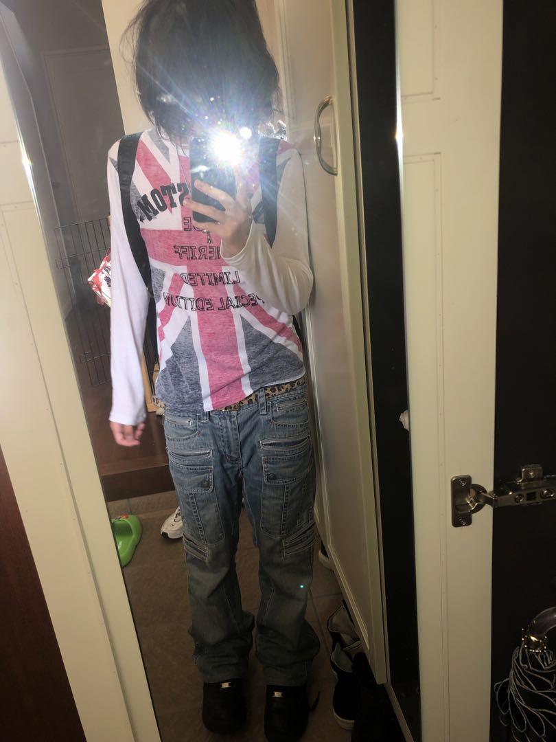 パンツ 00s tornado mart flare cargo denim
