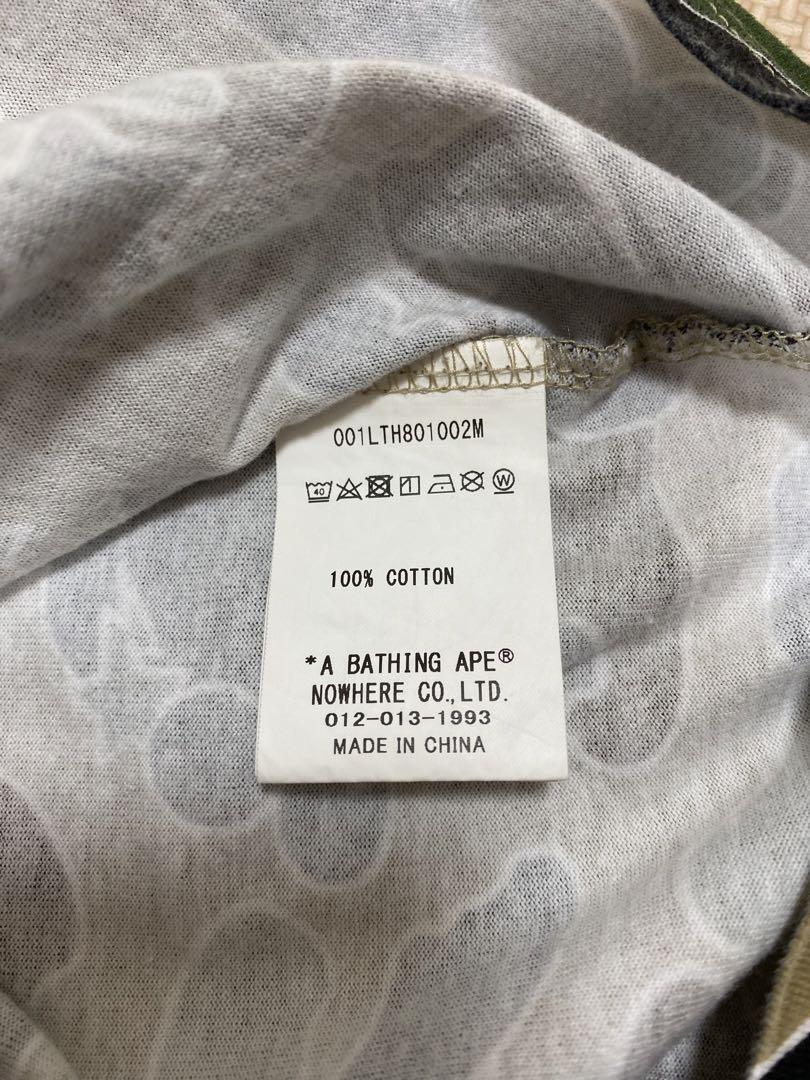 A BATHING APE 迷彩　長袖カットソー　ロンT サイズL