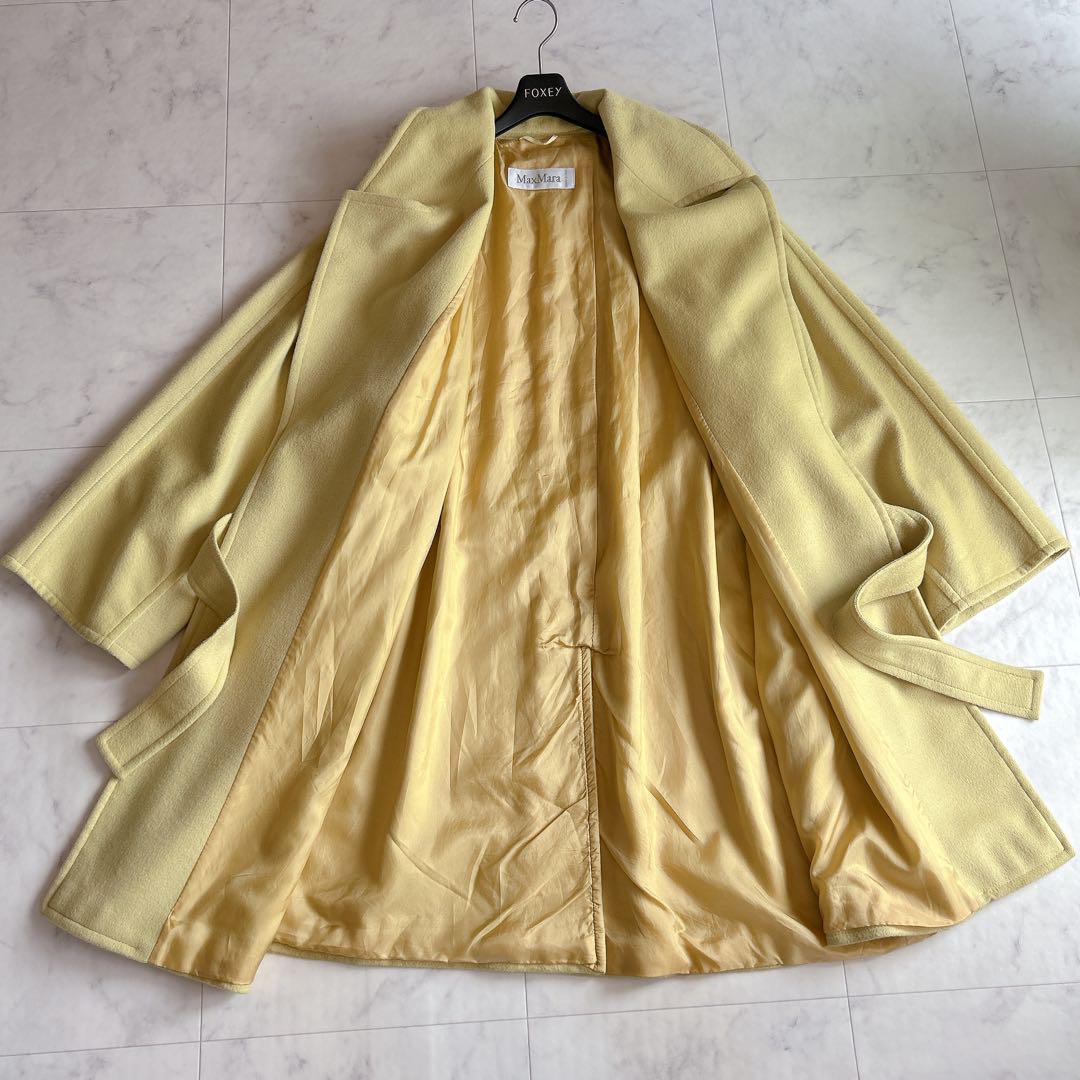 Max Mara マックスマーラ アンゴラ ベルテッドコート ロング