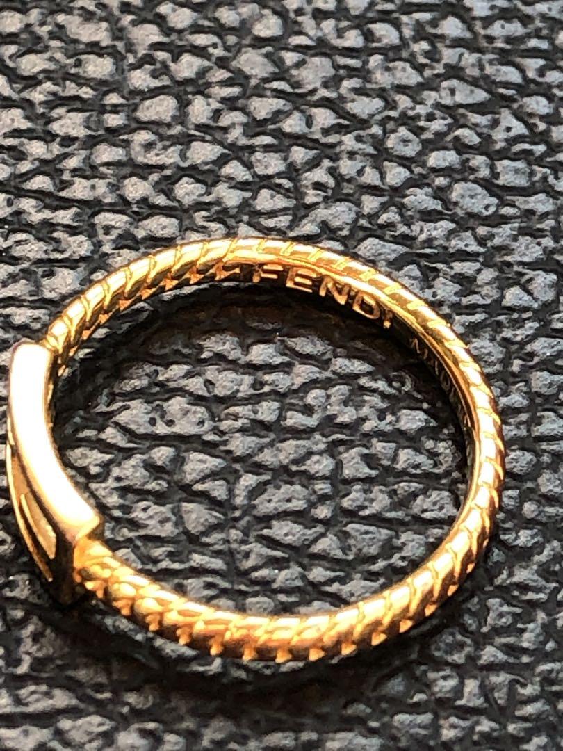 FENDI BAGUETTE Gold Ring フェンディ バゲットリング M
