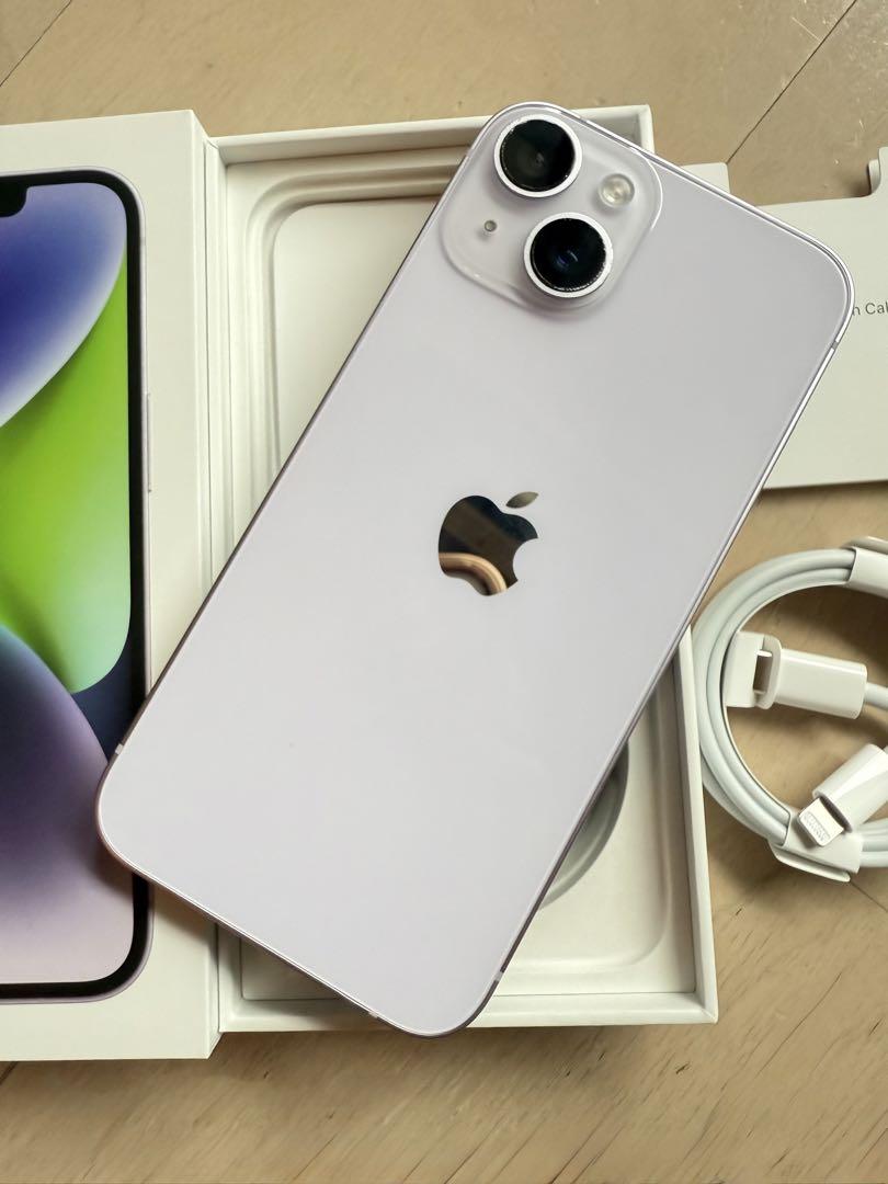 Apple iPhone14 128G パープル 本体 充電ケーブル付き