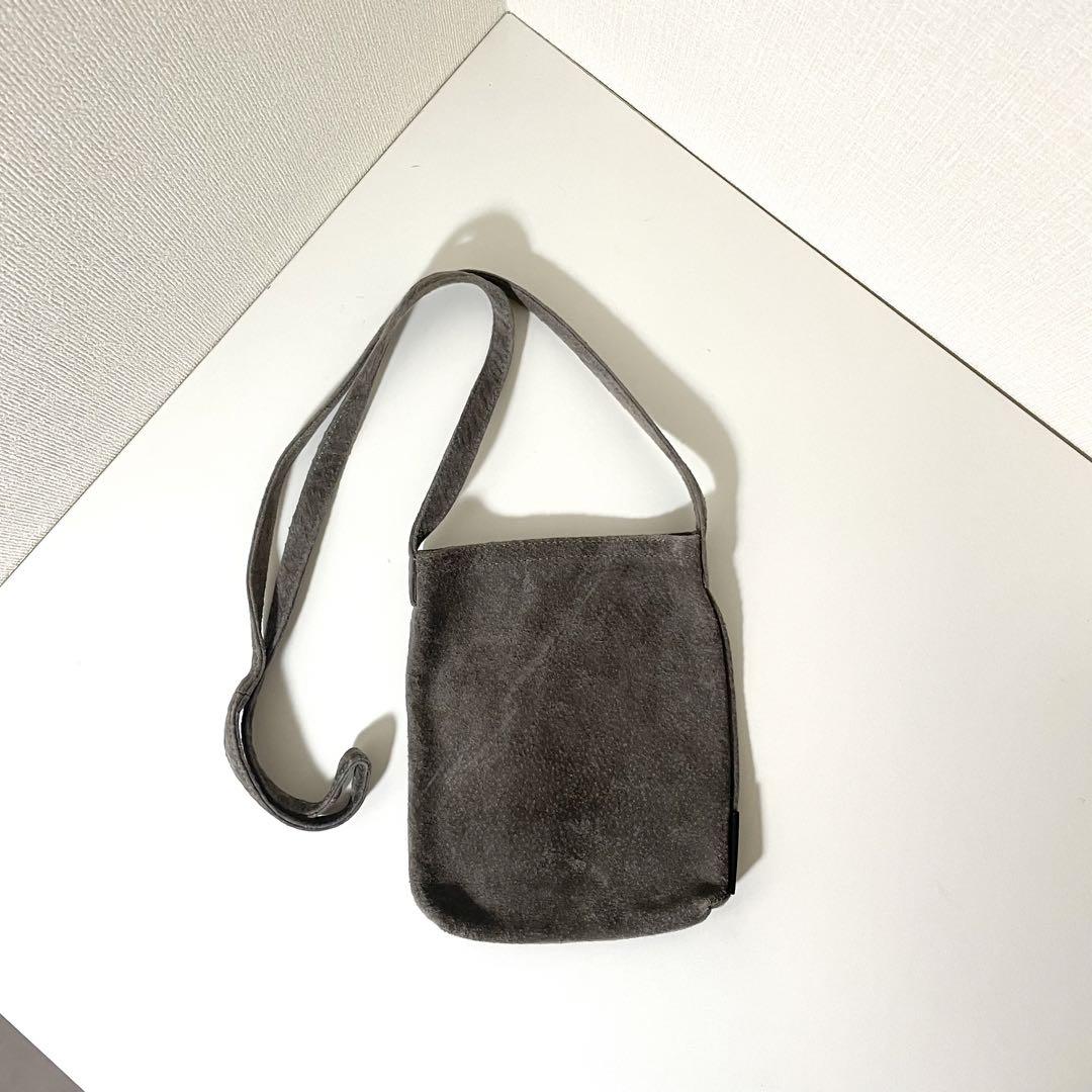 土屋鞄 スエードミニショルダー グレー