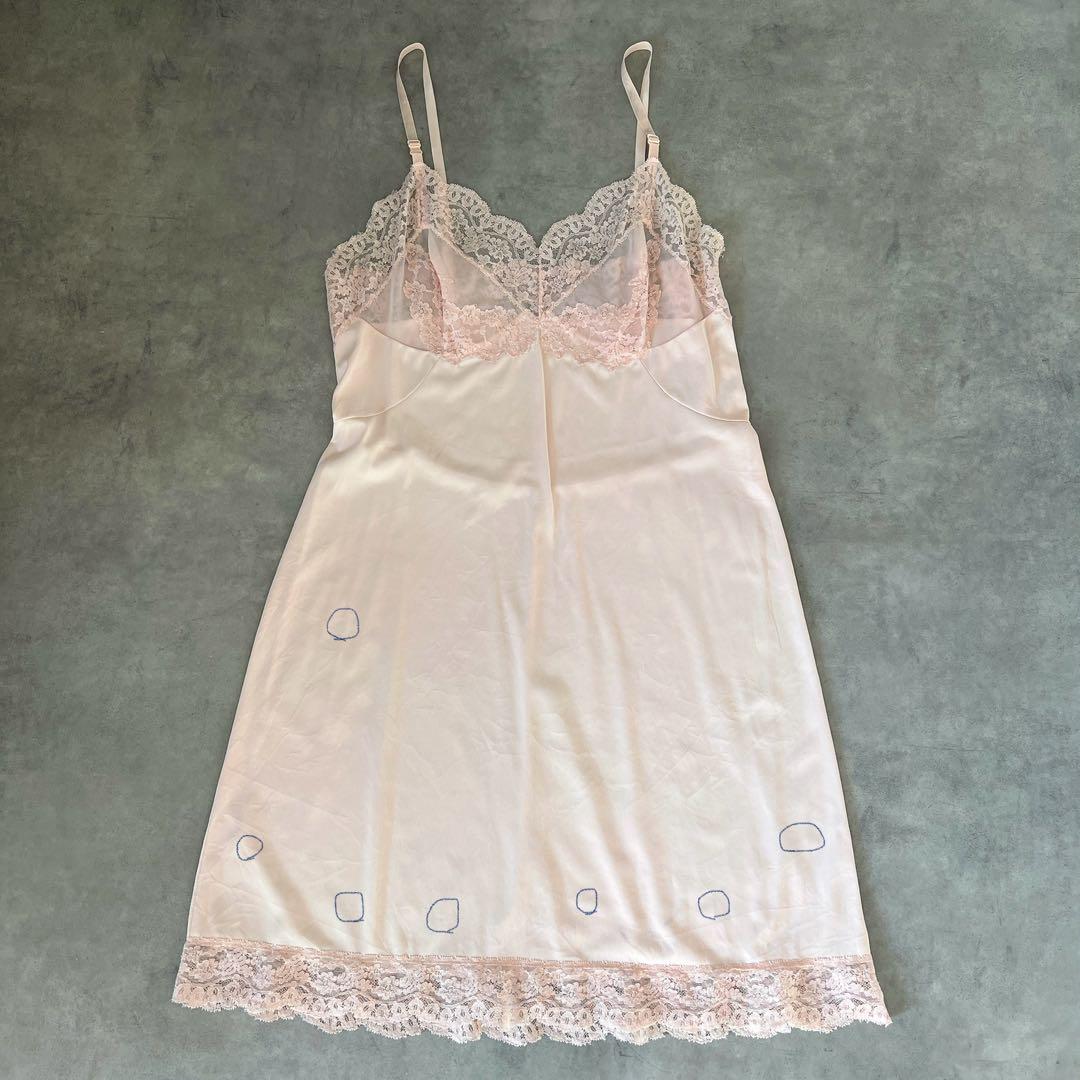 【本物新品保証】 夏服 USA製 ピンク キャミソールワンピース 古着 バレエコア ワンピース