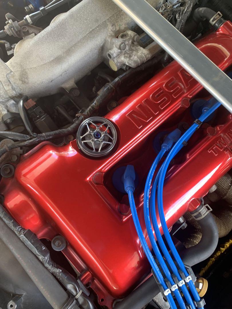 ホンダ／日産  ホイール型  オイルフィラーキャップ　チタンカラー　新品未使用