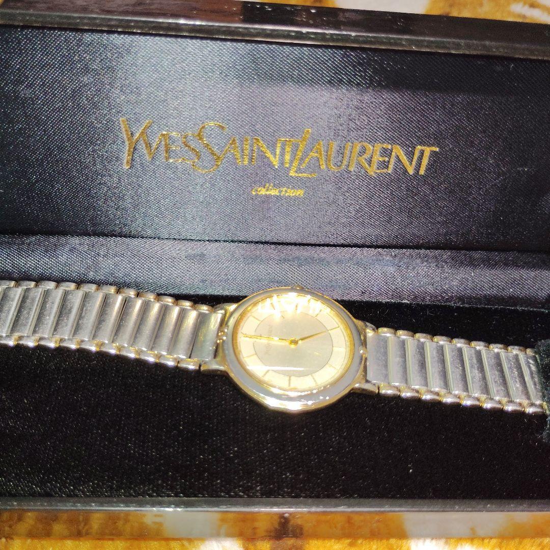 Yves Saint Laurent アナログ腕時計 ゴールド/シルバー Yves Saint Laurent アナログ時計 ゴールド/シルバー - メルカリ