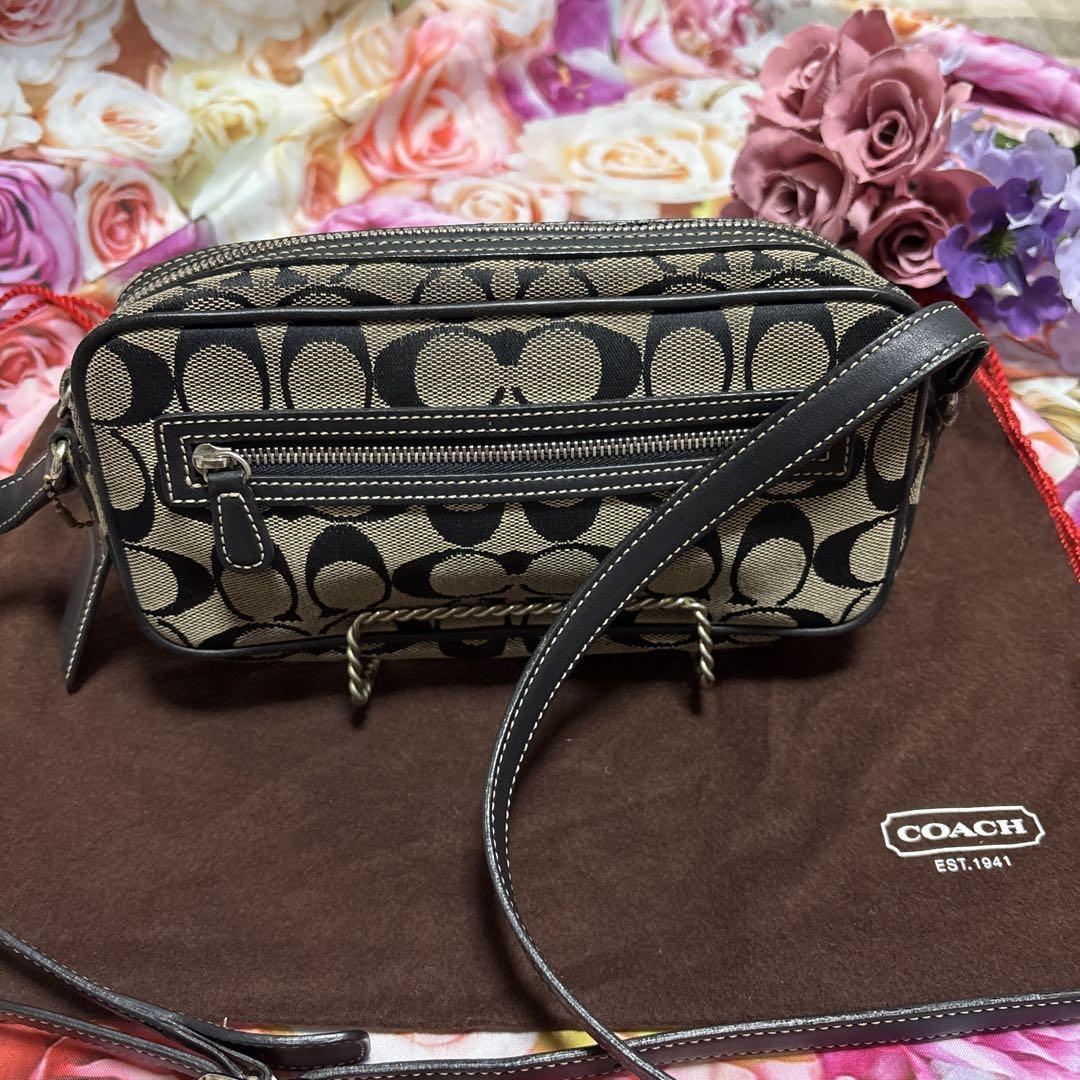 COACHコーチシグネチャショルダーバッグ 斜め掛けキャンパスショルダー❣️