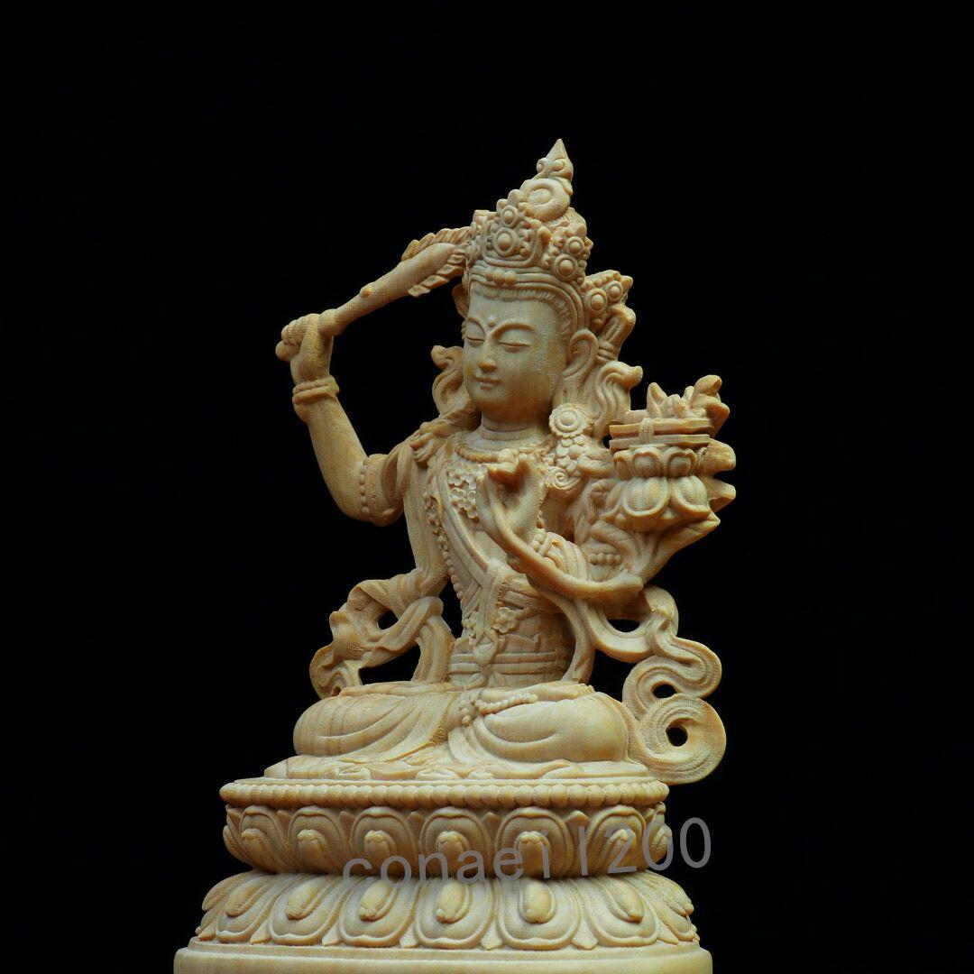 仏教工芸品 極上品 孔雀明王菩薩 仏師彫り 木彫仏像 細工精彫 招財開運